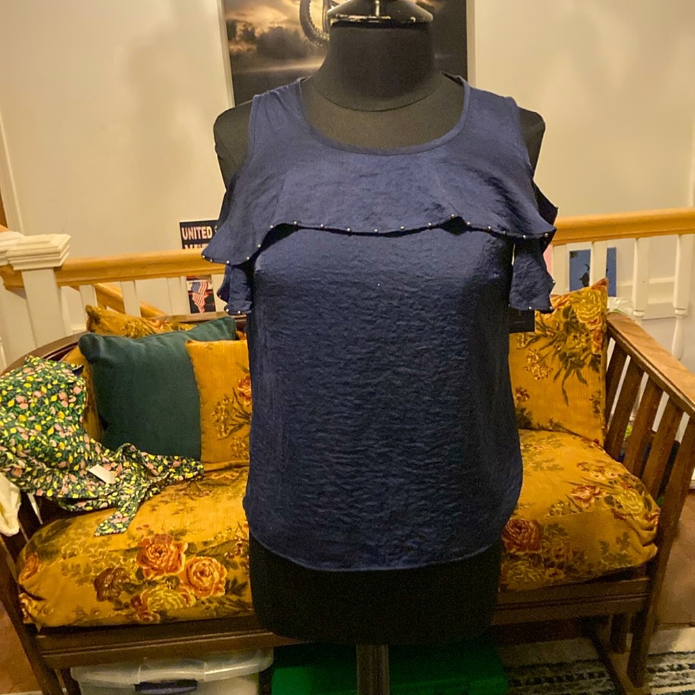 Blouse top navy
